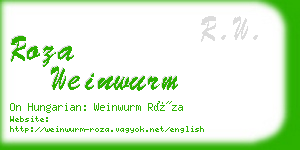 roza weinwurm business card